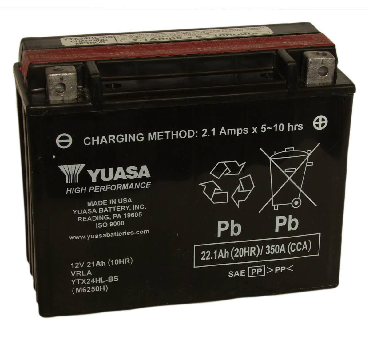 Yuasa YTX24HL-BS 12V High Performance Motorcyle Battery